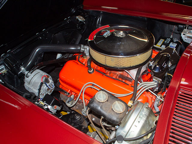 1966 Maroon Corvette L72 Coupe Engine