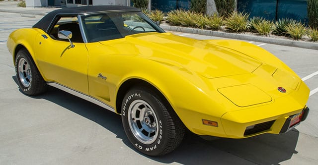 1975 L48 Yellow Corvette Convertible Automatic Exterior 1