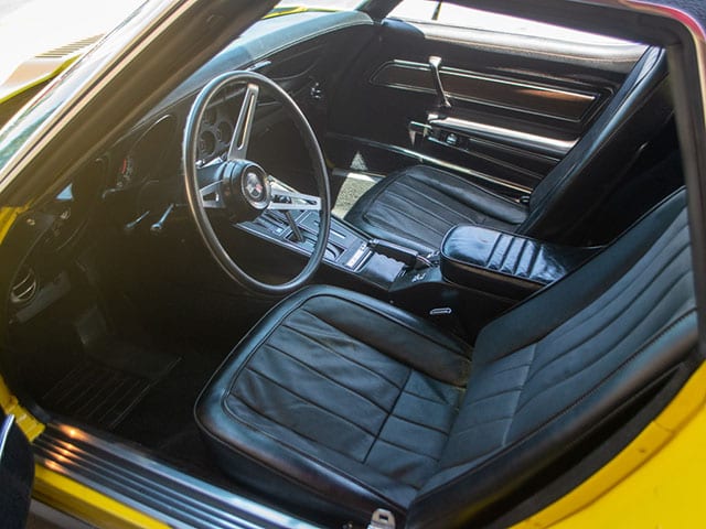 1975 L48 Yellow Corvette Convertible Automatic Interior 1
