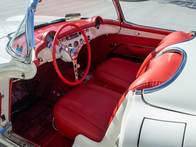 1957 White Corvette Fuel Injected Interior 1