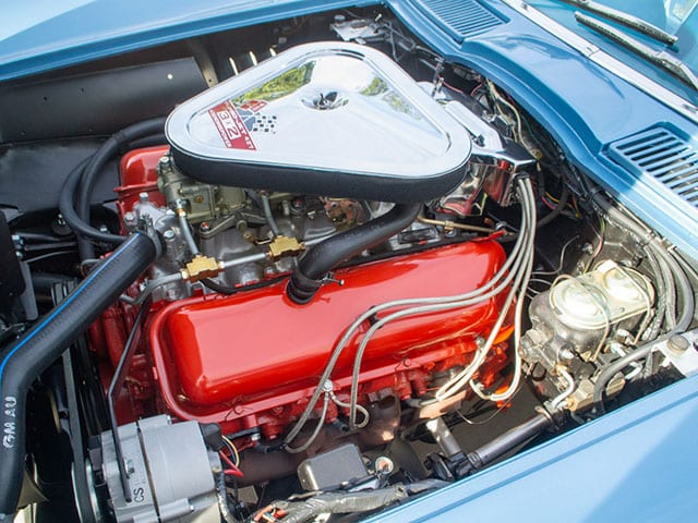 1967 Blue Corvette L71 Coupe Engine