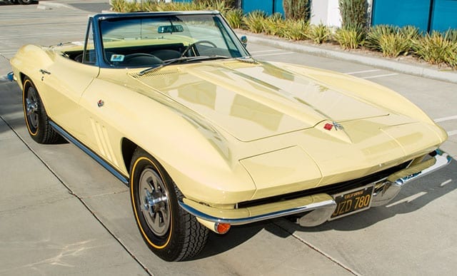 1965 yellow corvette convertible exterior 1