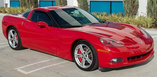 2008 red corvette coupe exterior 1