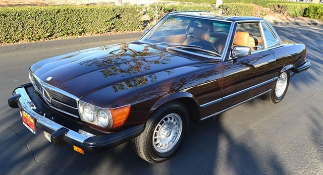 1980 brown mercedes benz 450sl coming 1