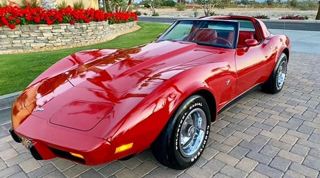 1979 red red c3 corvette coupe coming 1