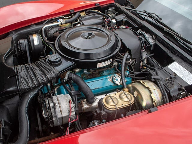 1979 red red c3 corvette coupe motor 1