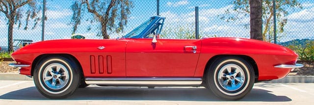 1965 red corvette convertible exterior 1
