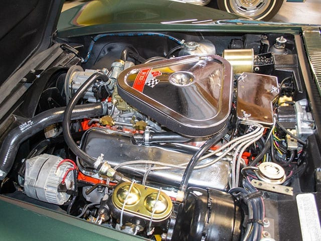 1969 green corvette l71 coupe engine