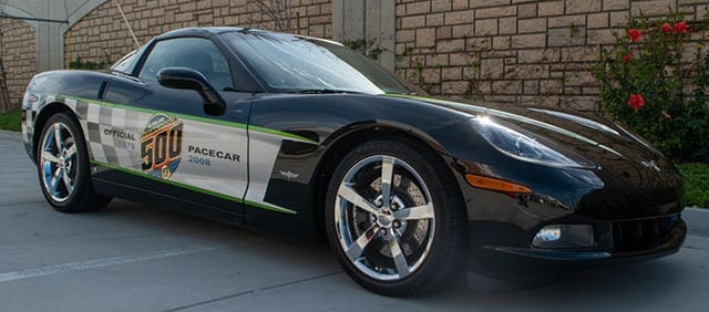 2008 black corvette indianapolis 500 pace car coupe exterior 1