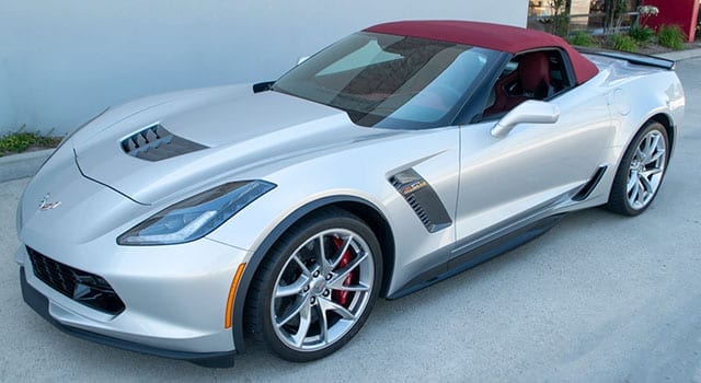 2017 silver corvette z06 convertible exterior 1