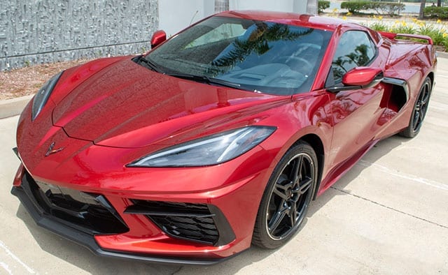 2021 red c8 corvette convertible coming