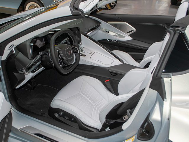 2021 silver flare c8 corvette convertible interior 1
