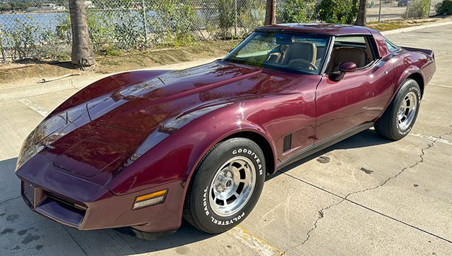 1981 maroon metallic c3 corvette coupe 1