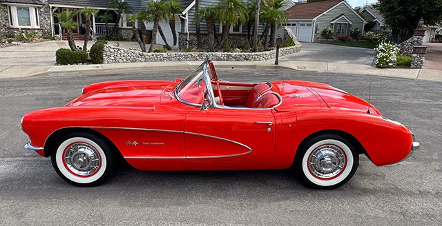 1957 red corvette