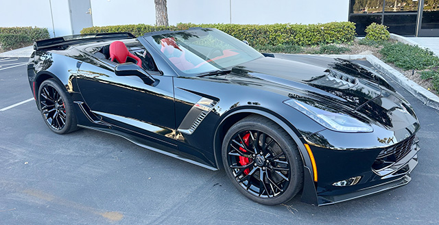 2015 Black Corvette Z06 Z07 Convertible Exterior